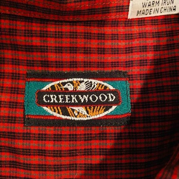 Creekwood Red Plaid Button Down LongSleeve Shirt Size 2 X - Picture 5 of 6